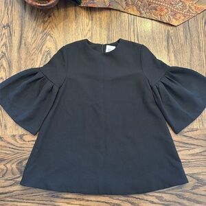 Bell sleeve lined blouse